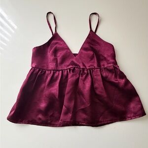 Elegant Burgundy Camisole Top